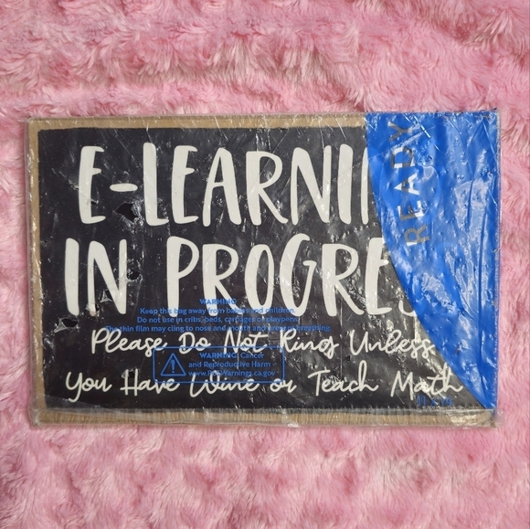 E-Learning in Progress Wood Hanging Home Decor - Picture 4 of 6